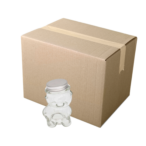 Caja de 280 Frascos de Vidrio en Forma de Osito 30 ml con Tapa – Ideal para Recuerdos o Dulces