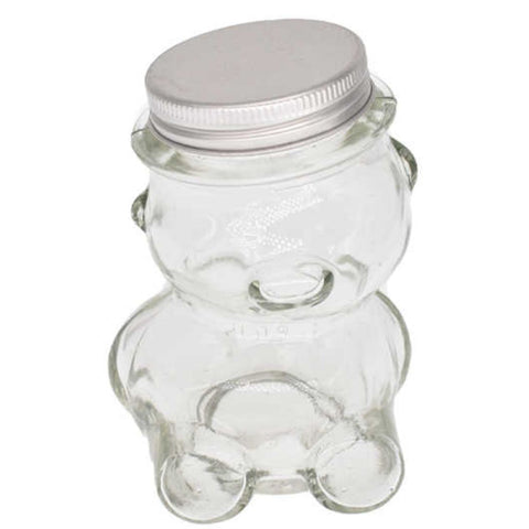 Caja de 280 Frascos de Vidrio en Forma de Osito 30 ml con Tapa – Ideal para Recuerdos o Dulces