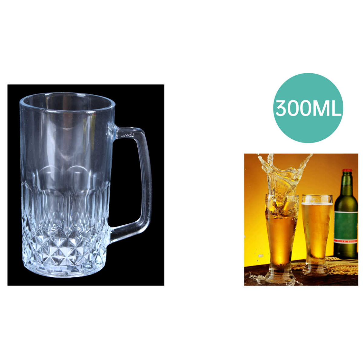 Vaso de Vidrio Cervecero 300ml