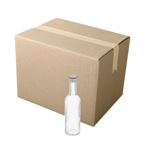 Embalaje de 144 Botellas de Vidrio 50 ml con Cuello Alto para Licores