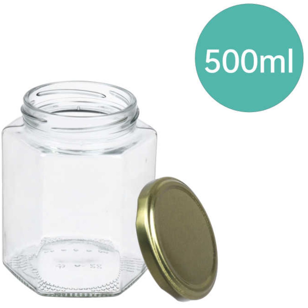 Frasco de Vidrio con Tapa Metálica para Miel 500ml