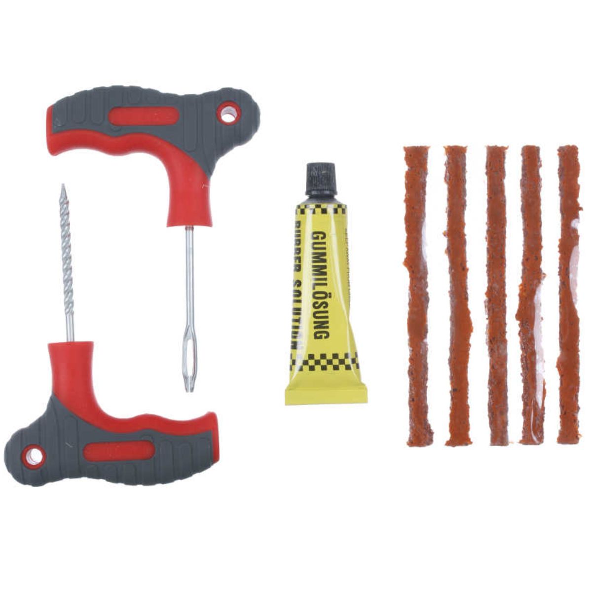 Kit de Reparación de Neumáticos para Auto - HF con Mango Rojo y Gris