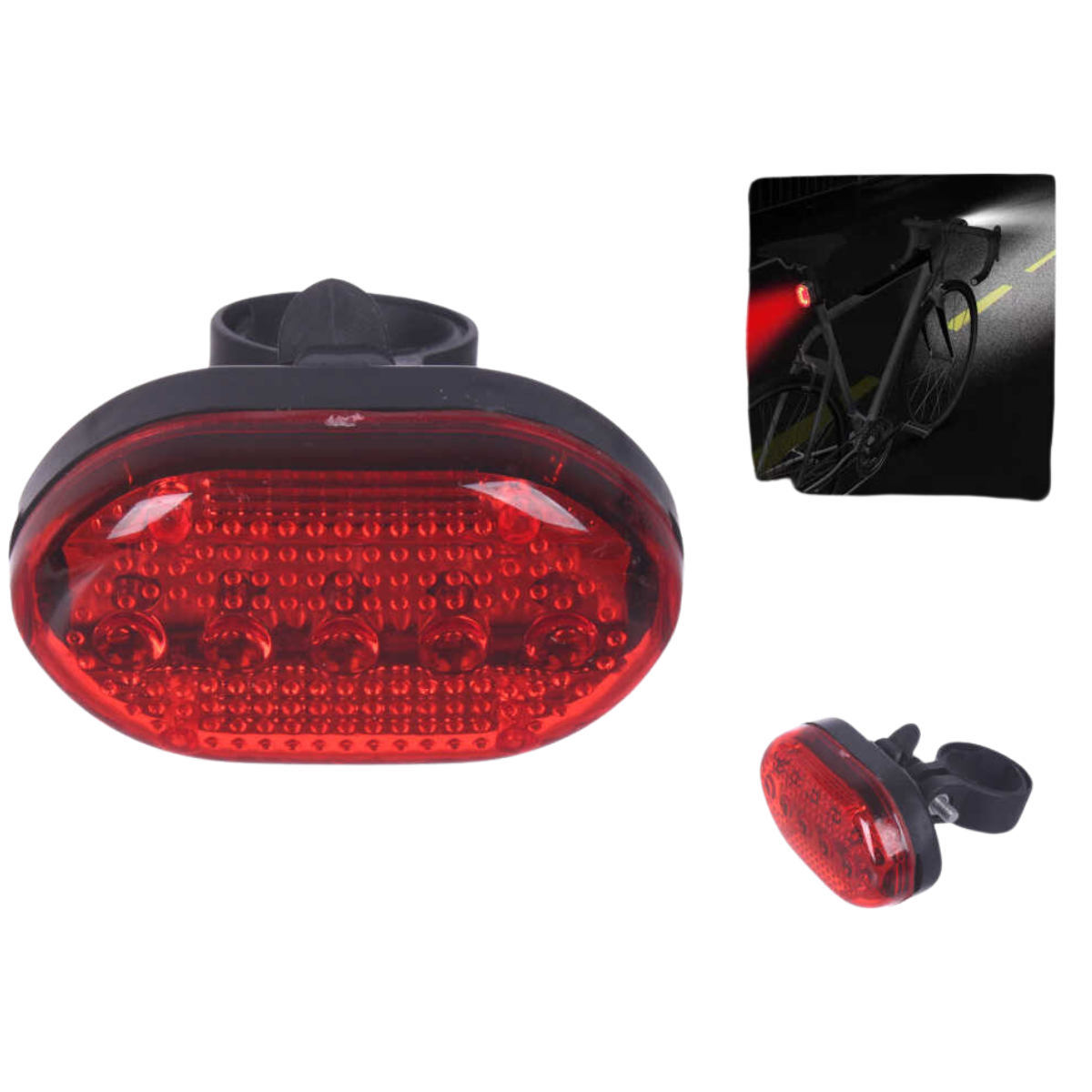 Luz Trasera para Bicicleta J-RT08 - 5 LED Rojos