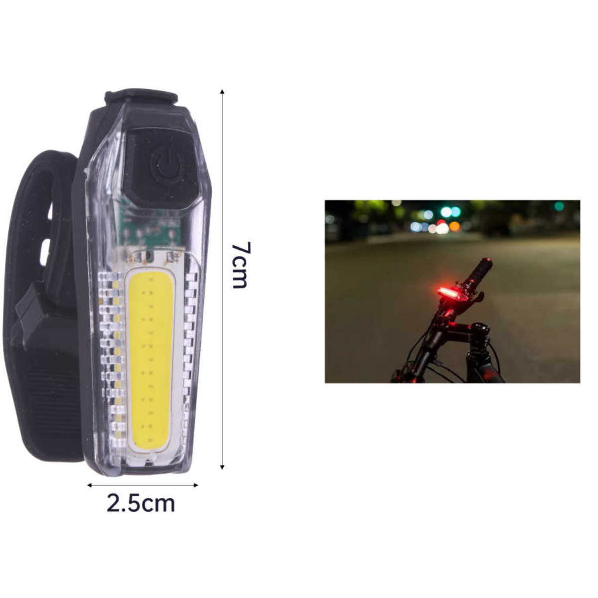 Luz Trasera para Bicicleta ZH1608 - Seguridad en la Oscuridad