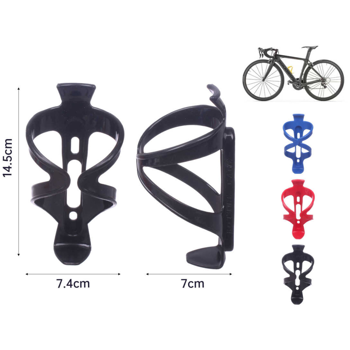 Portabotellas de Plástico para Bicicleta - Ligero y Resistente