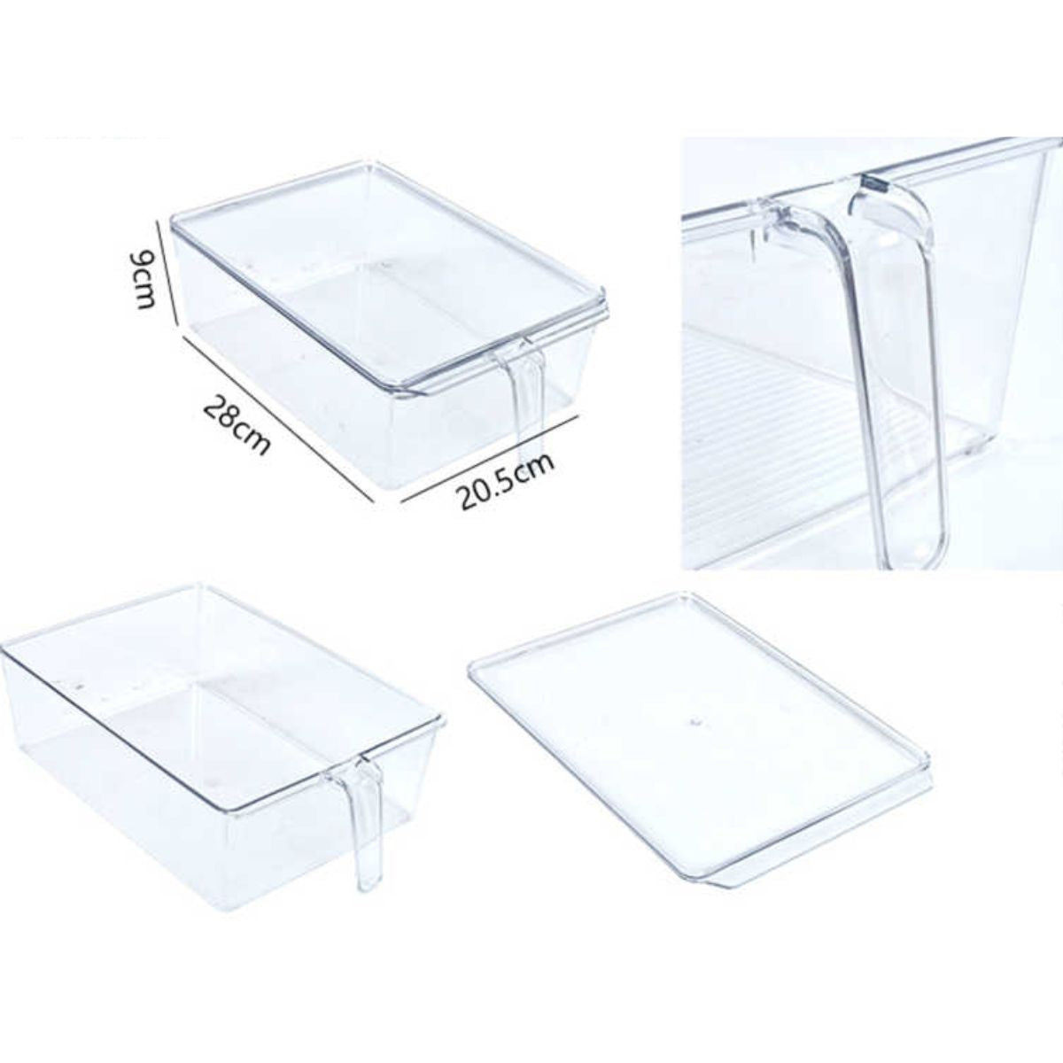 Caja de Almacenamiento con Tapa y Base Adhesiva para Refrigerador - Modelo A-9513-1