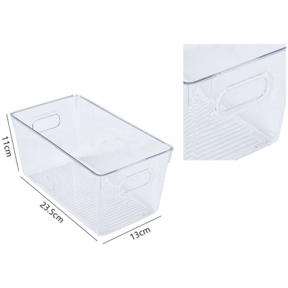 Caja de Almacenamiento con Base Adhesiva para Refrigerador - Modelo A-9521, 24x13.5x11.5 cm