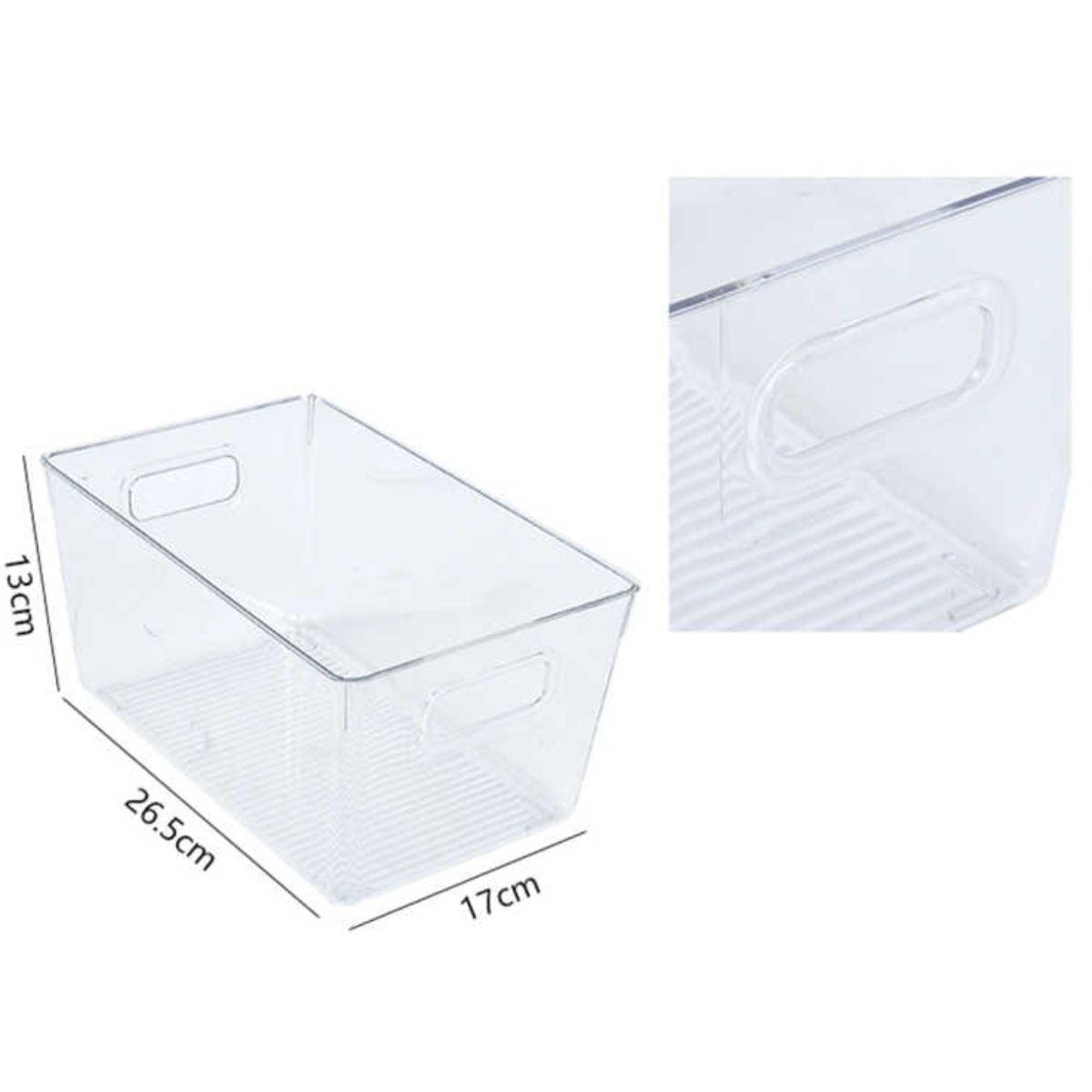 Caja de Almacenamiento con Base Adhesiva para Refrigerador - Modelo A-9522, 26.5x17x13.5 cm