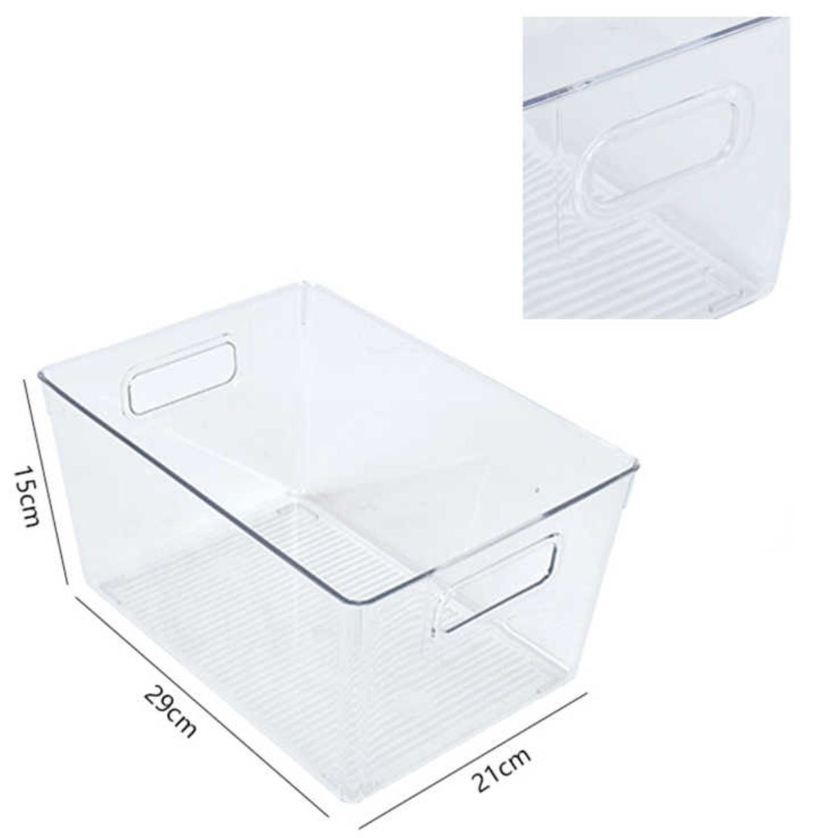 Caja de Almacenamiento con Base Adhesiva para Refrigerador - Modelo A-9523, 29.5x21x15 cm