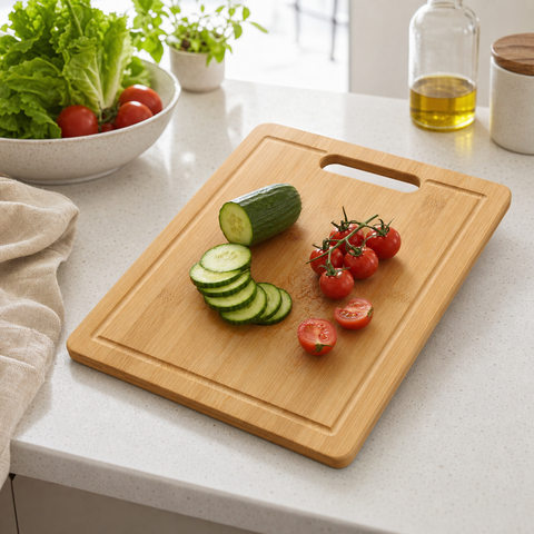 Tabla de Cortar de Bambú Listada 30x19x1,4 cm | Cocina y Preparación de Alimentos