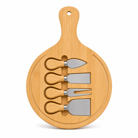 Tabla de Bambú para Quesos y Aperitivos 23x34x2,0 cm | Tabla para Servir y Picoteo