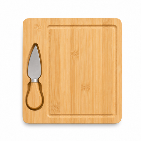 Tabla de Bambú para Quesos y Aperitivos 18x30x1,5 cm | Tabla para Servir y Picoteo