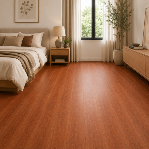 Piso Vinílico Autoadhesivo Imitación Madera Caoba – Revestimiento Interior Fácil Instalación