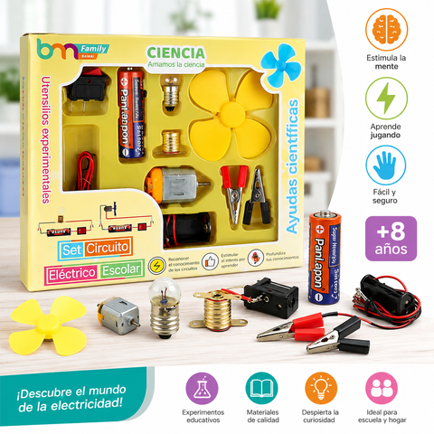 Kit Circuito Eléctrico Educativo STEM para Niños – Aprende Ciencia Jugando