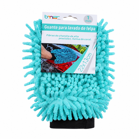 Pack 6 Guantes De Microfibra Chenilla Para Lavado De Autos Ultra Absorbentes