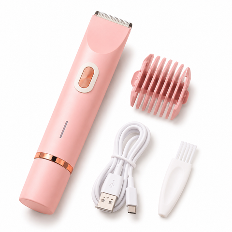 Depiladora Eléctrica Facial 2 en 1 Recargable USB para Mujer Rosa y Lila