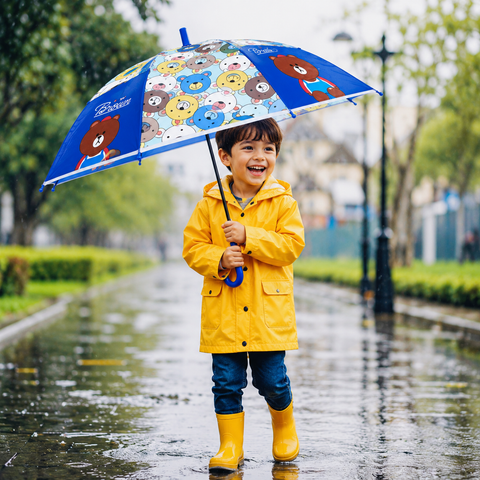 Paraguas Infantil Impermeable 76cm — Liviano, Colorido y Resistente para Niños
