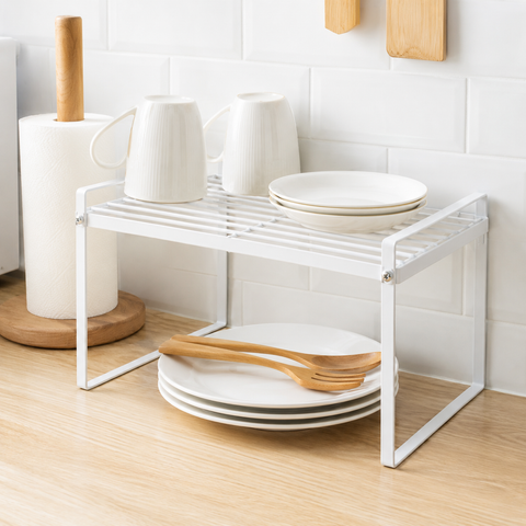 Organizador Metálico Blanco Compacto – Cocina, Baño y Oficina en Orden
