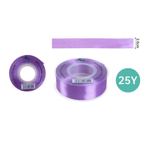 Cinta de Raso 2.5 cm x 25 Yardas - Colores Variados para Proyectos Creativos