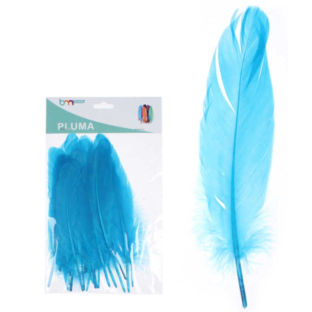 Paquete de 20 Plumas de Ganso de 15-17 cm en Colores Variados