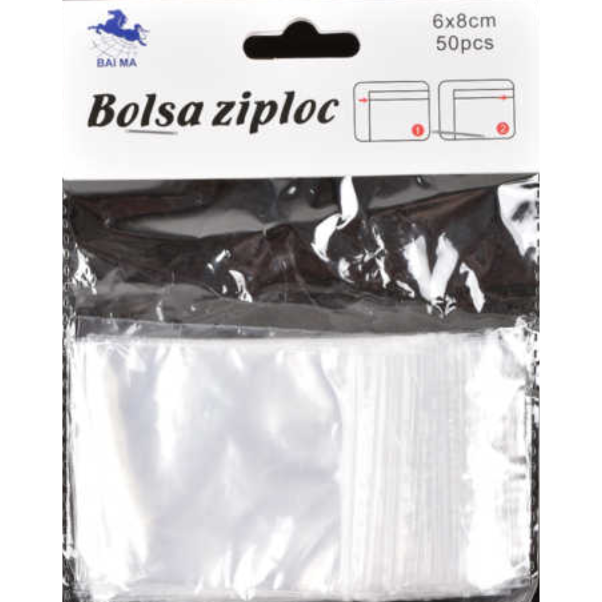 Bolsa Ziplock Hermetica 6x8Cm 50Pcs