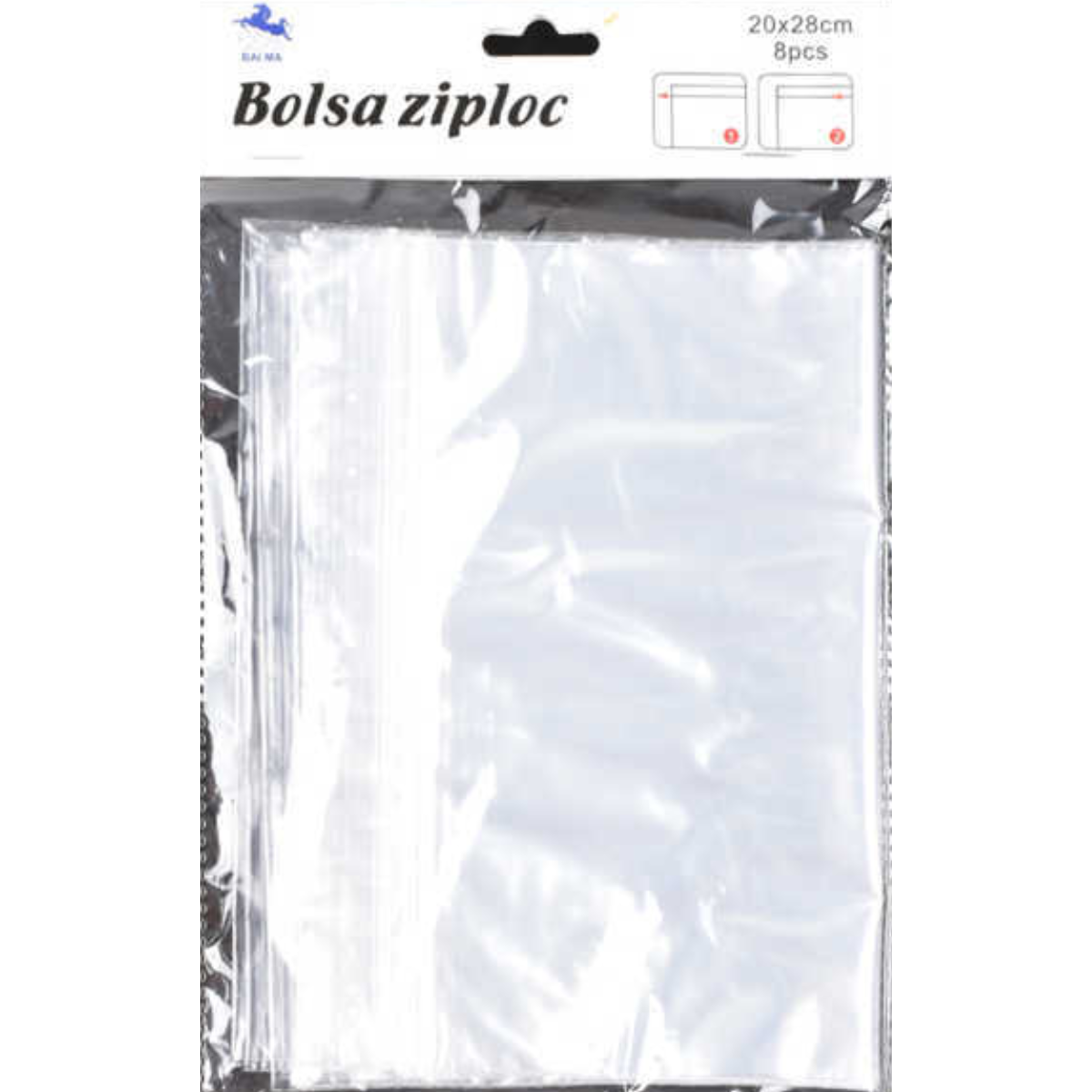 Bolsa Ziplock Hermetica 20x28Cm 8Pcs