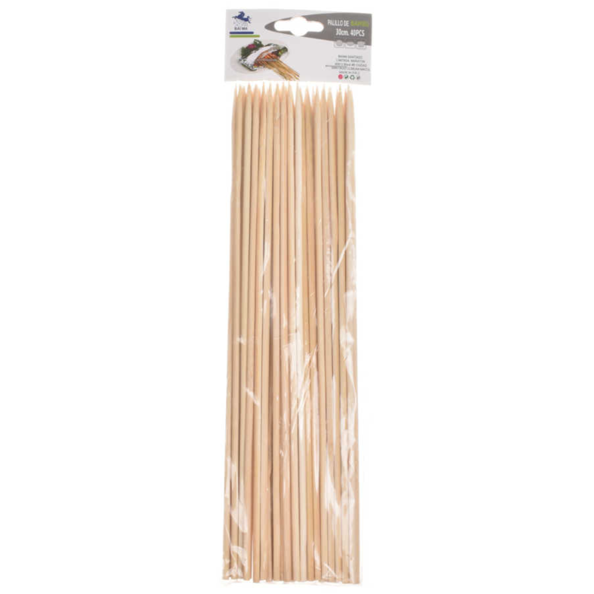 Palo De Bambu Anticuchos 4x30Cm 40Pcs