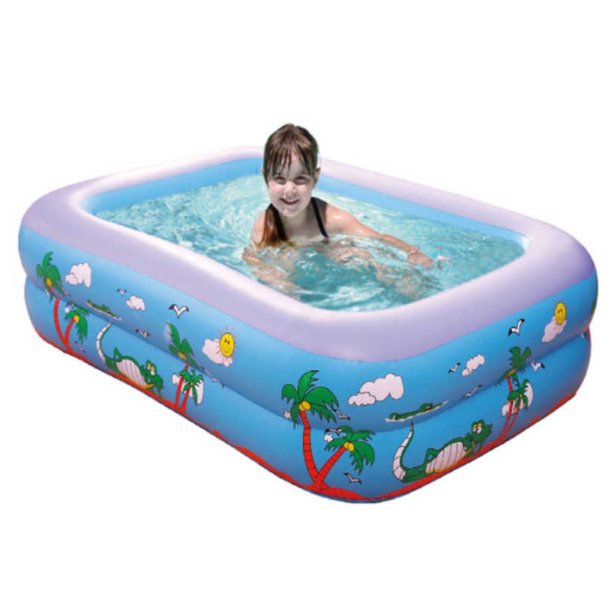 Piscina Inflable de 1.5 Metros con Dos Niveles - Compacta y Duradera para Exteriores