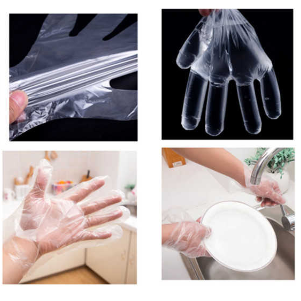 Guantes Desechables Transparentes 50 Piezas