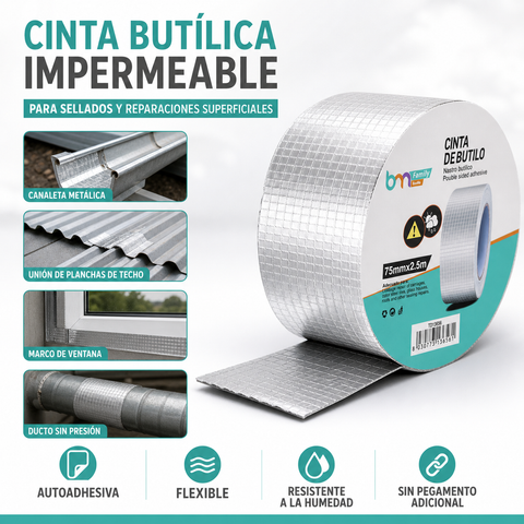 Usos y beneficios de cinta butílica impermeable autoadhesiva de 75 mm