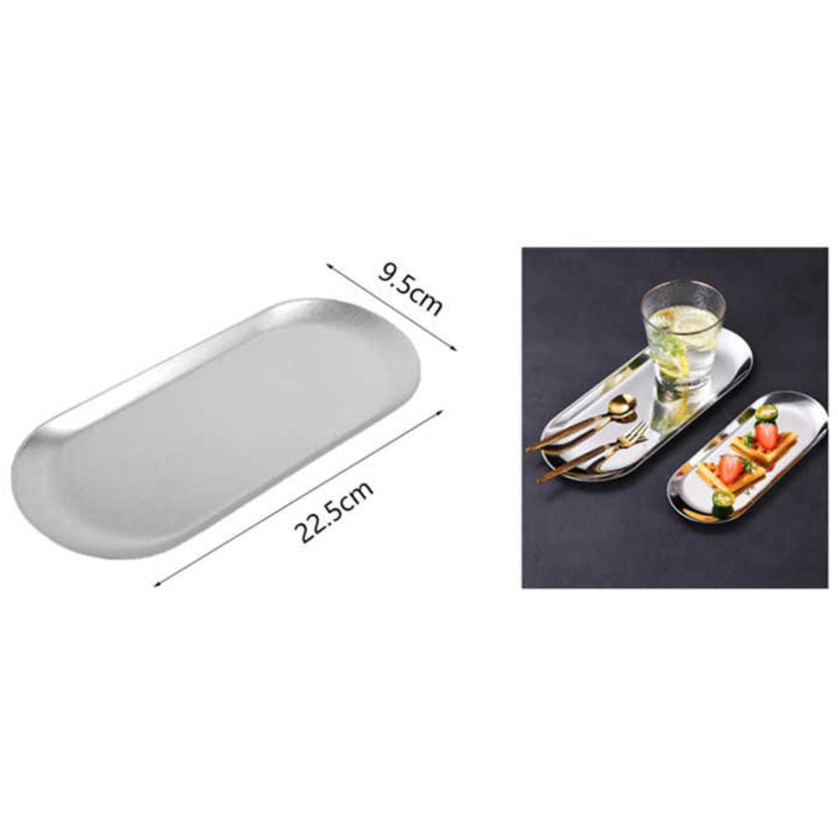 Bandeja Ovalada Mediana 22.5 cm x 9.5 cm - Ideal para Servir y Presentar Comidas