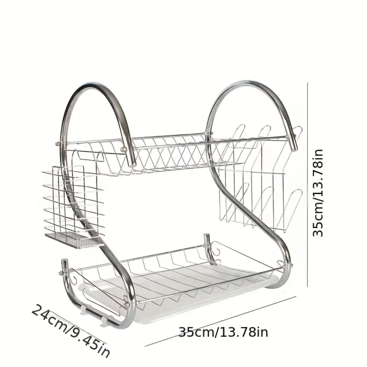 Escurridor de Platos Metálico HP21-018 con Diseño Eficiente y Resistente