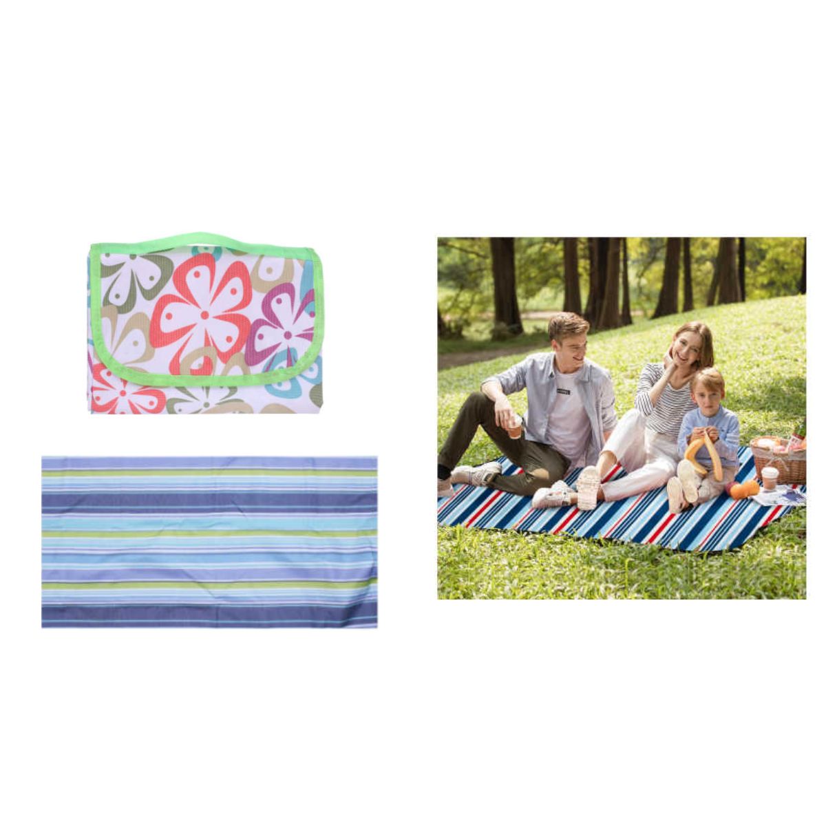 Estera de Picnic 130x150cm - Diseños Variados, Impermeable y Compacta