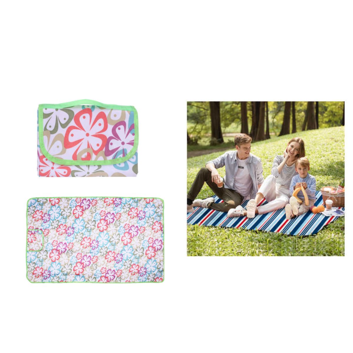 Estera de Picnic 180x200cm - Diseños Variados, Impermeable y Compacta