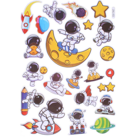 Stickers Burbuja de Astronautas - Aventura Espacial