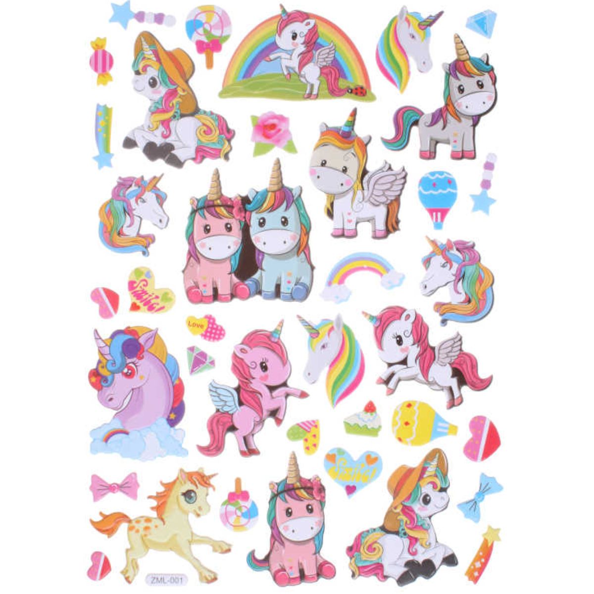 Stickers Burbuja de Unicornios - Magia y Diversión