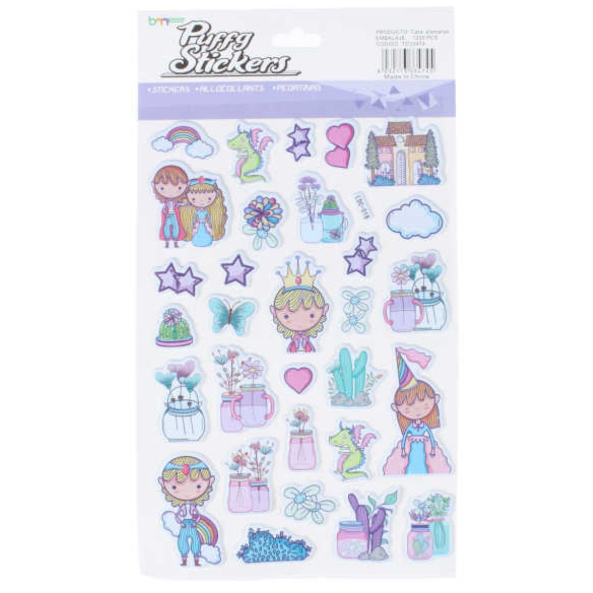 Stickers Burbuja de Princesas - Magia y Fantasía