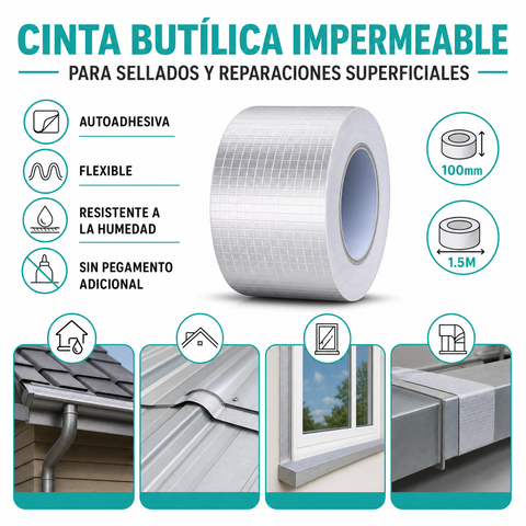 Usos y beneficios de cinta butílica impermeable de 100 mm