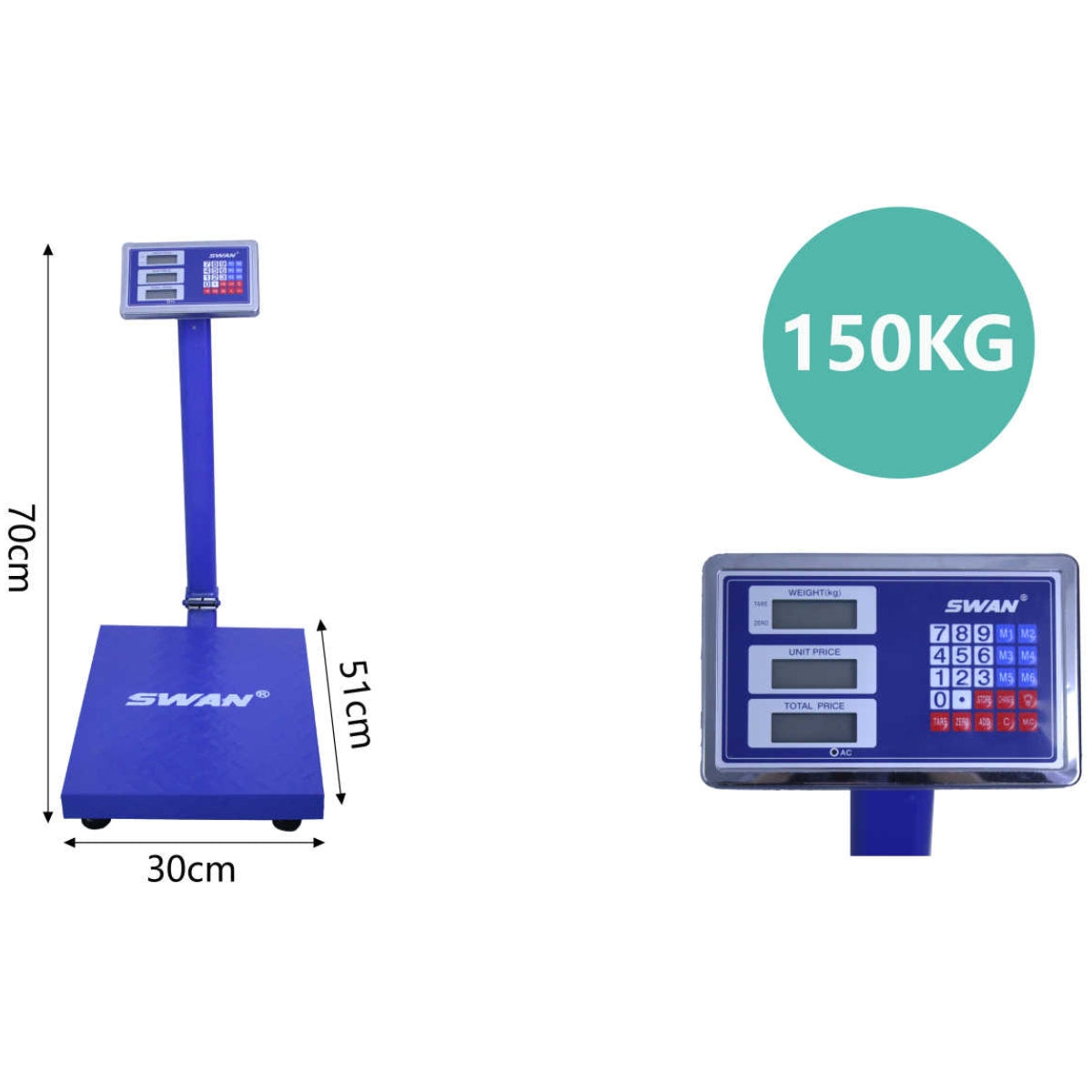 Báscula Eléctrica de Plataforma - Capacidad de 150 KG