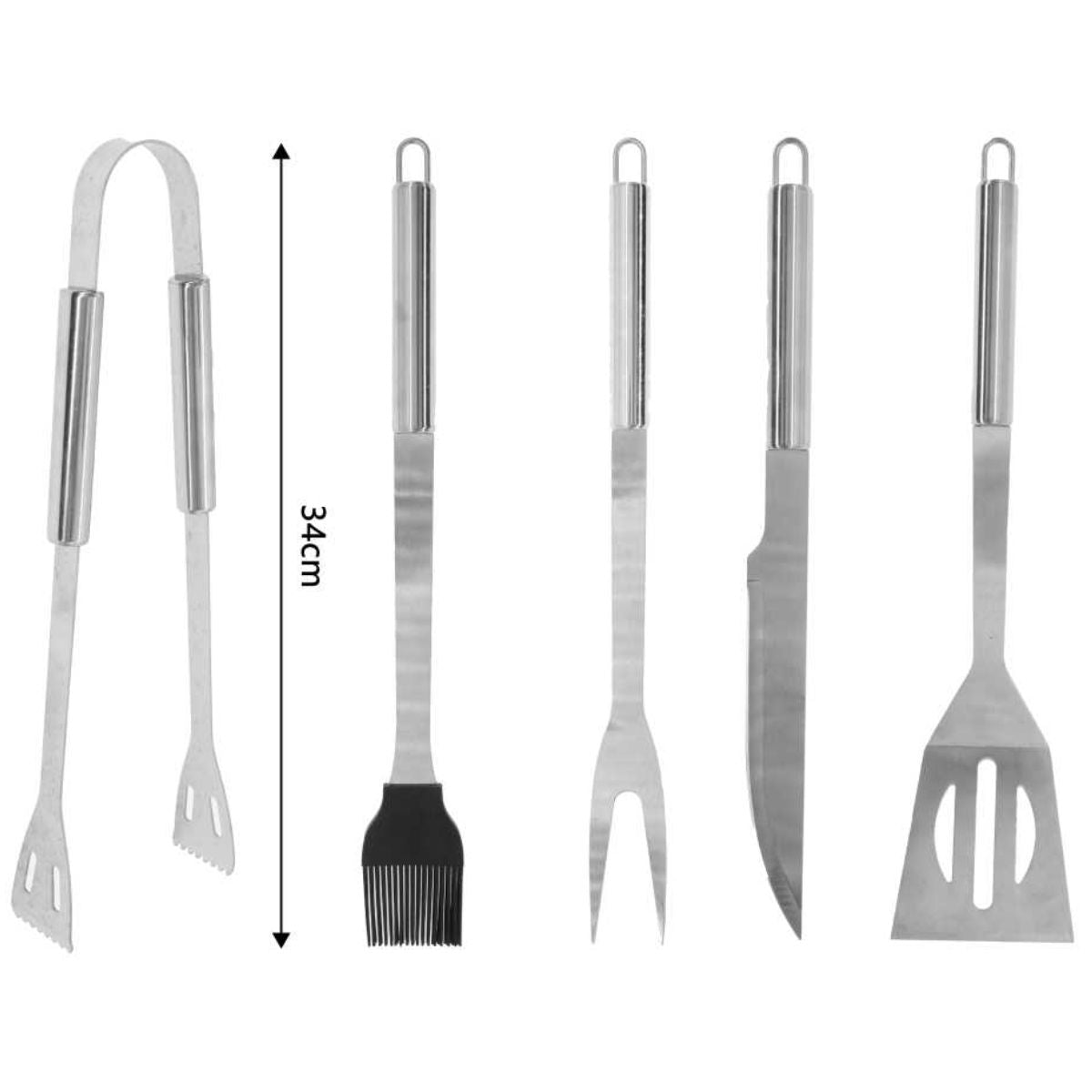 Set Parrillero de 5 Piezas con Caja de Aluminio