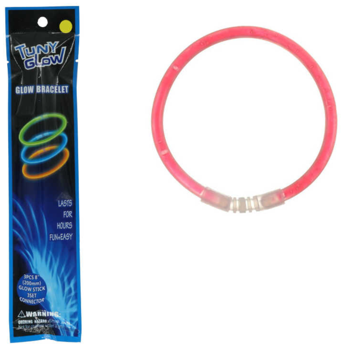 Pulsera Fluorescente Básica Redonda 3 Pcs