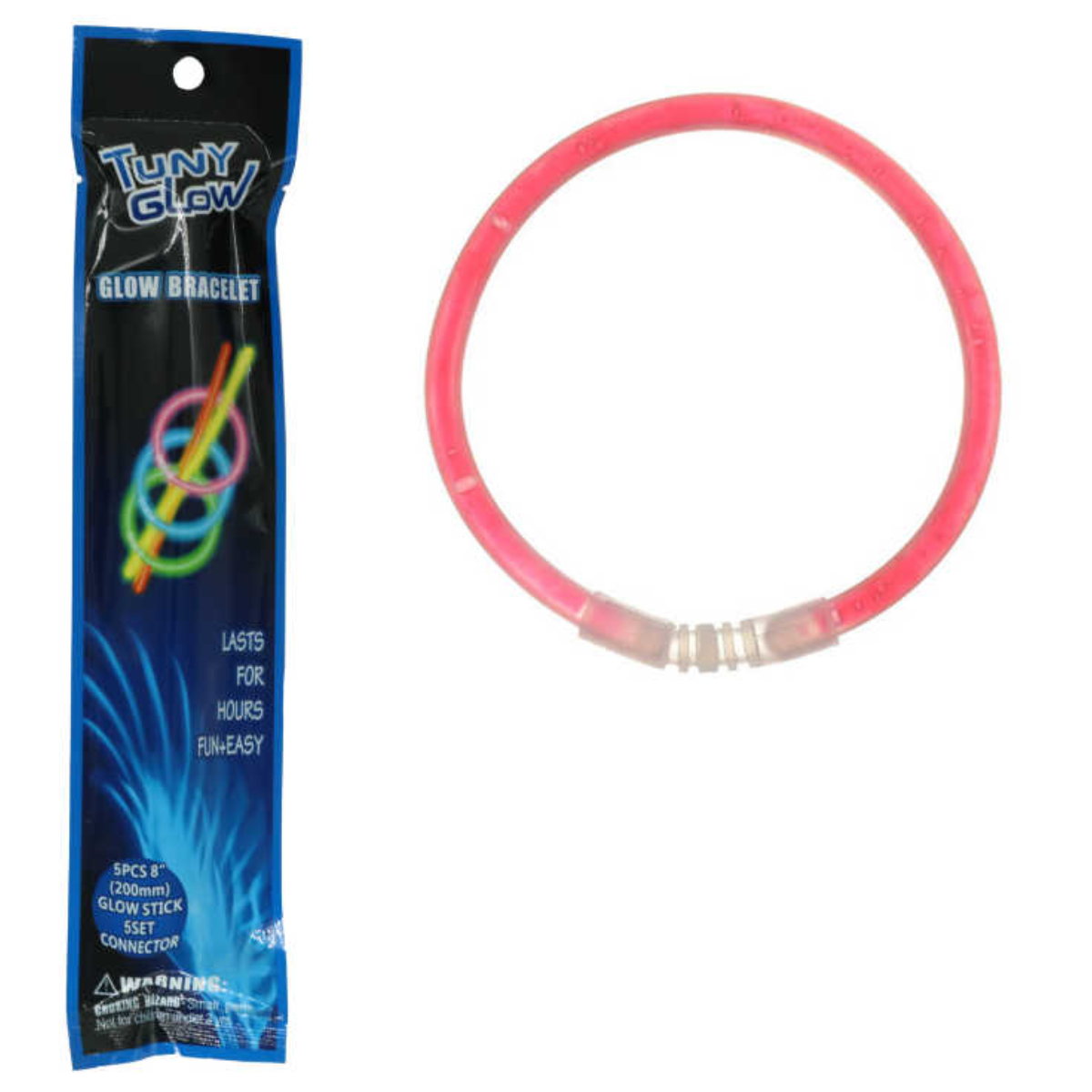 Pulsera Fluorescente Básica Redonda 5 Pcs