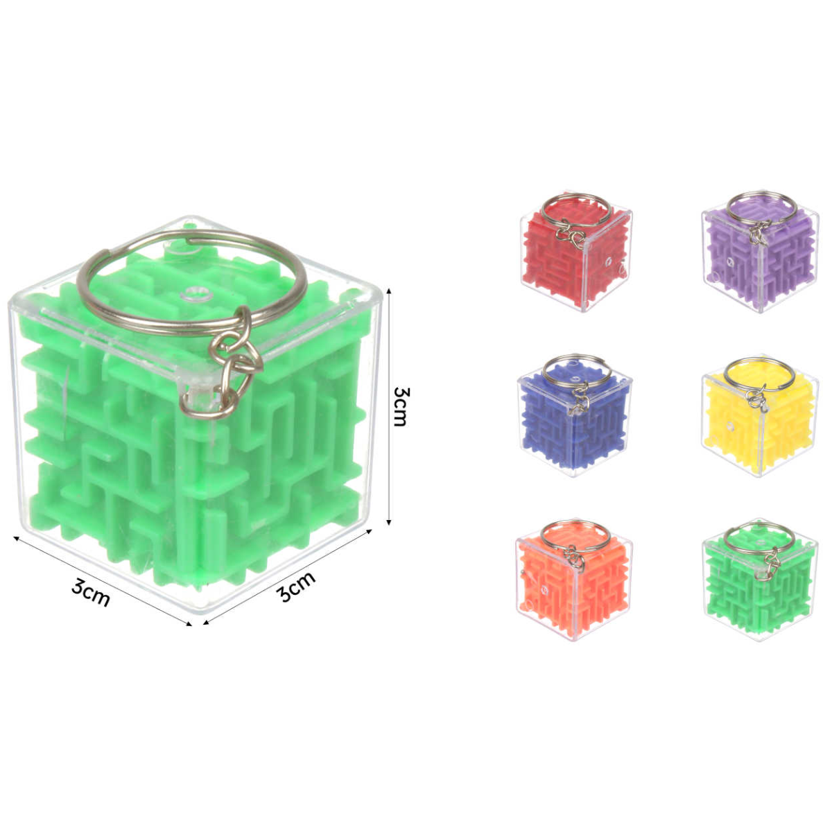 Magic Cube con Mini Laberinto - Llavero en Colores Variados para Desafíos Divertidos