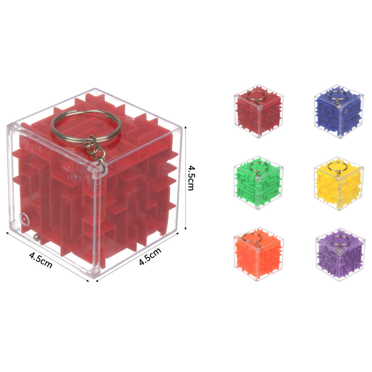 Magic Cube con Mini Laberinto - Llavero en Colores Variados para Desafíos Divertidos