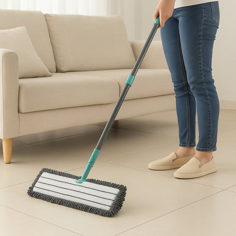 Mopa de Microfibra Doble Cara con Mango Flexible – 88cm