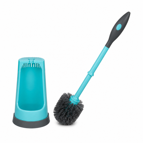 Escobilla para WC turquesa con base incluida