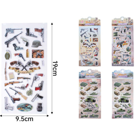 Serie de Stickers de Espuma de Armas y Tanques - Diversión Militar