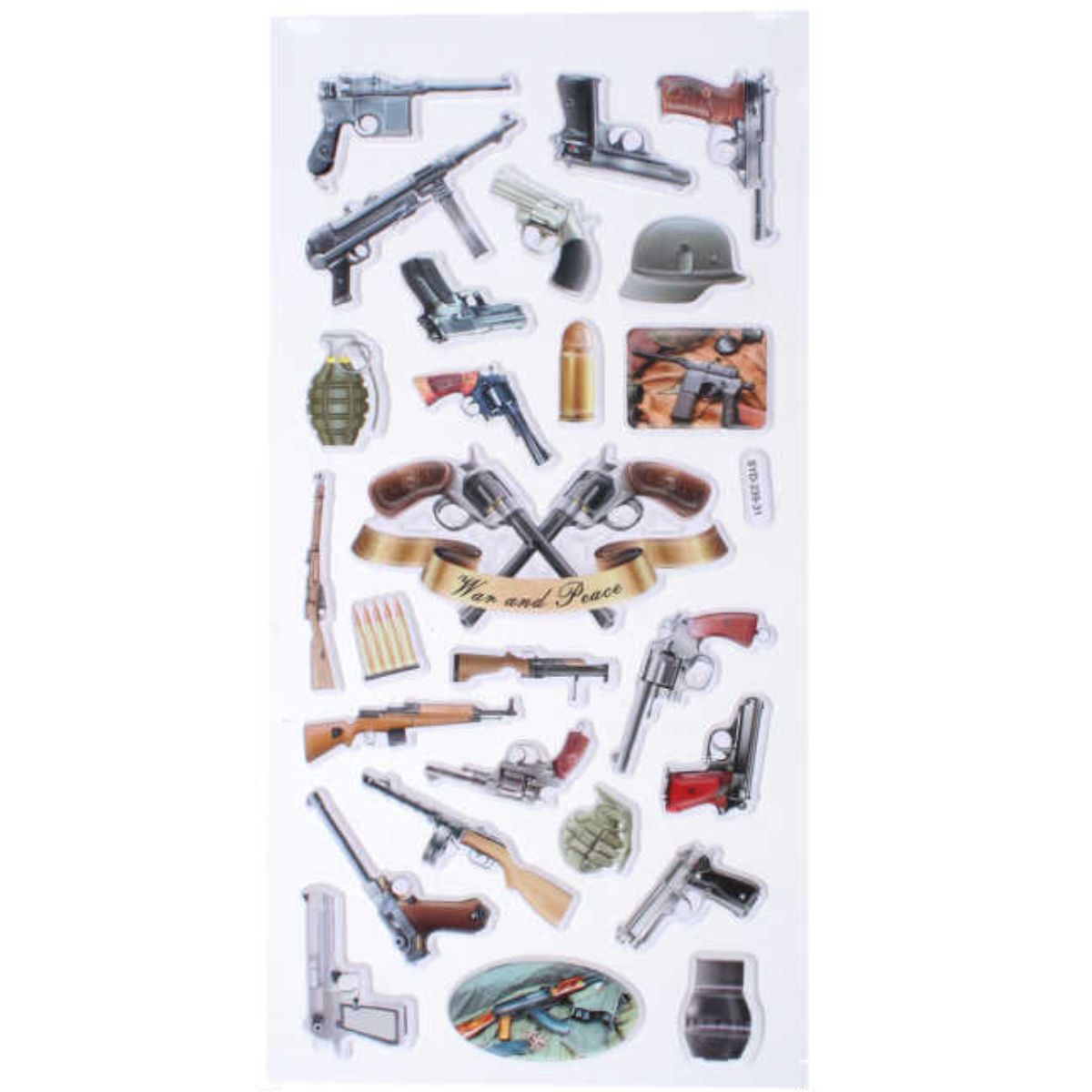 Serie de Stickers de Espuma de Armas y Tanques - Diversión Militar