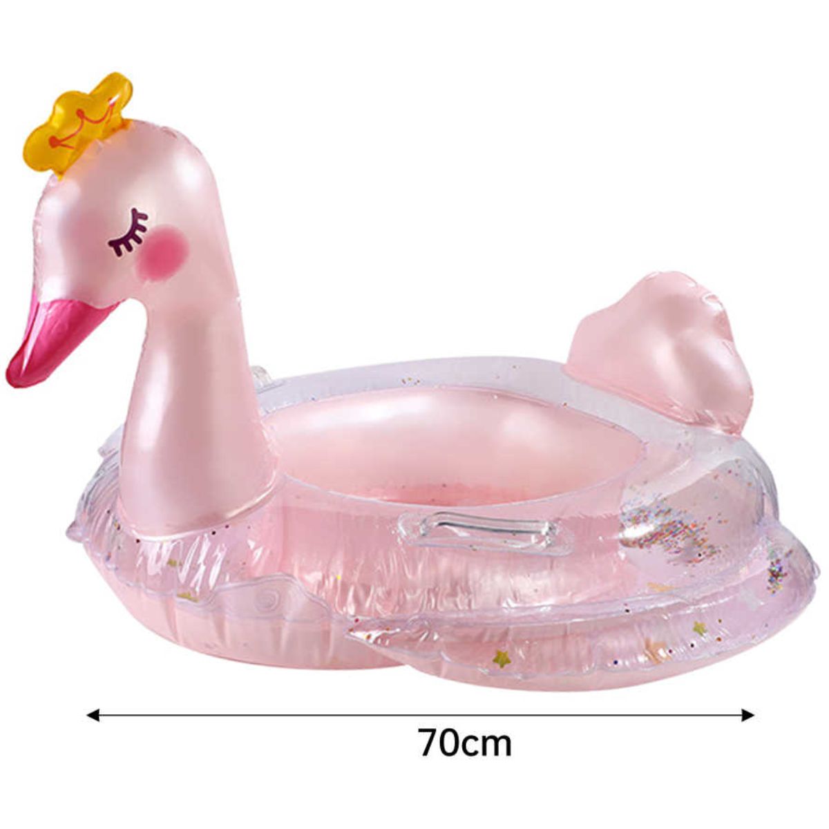 Flotador en Forma de Cisne Doble Capa con Brillo - Elegancia y Diversión en el Agua