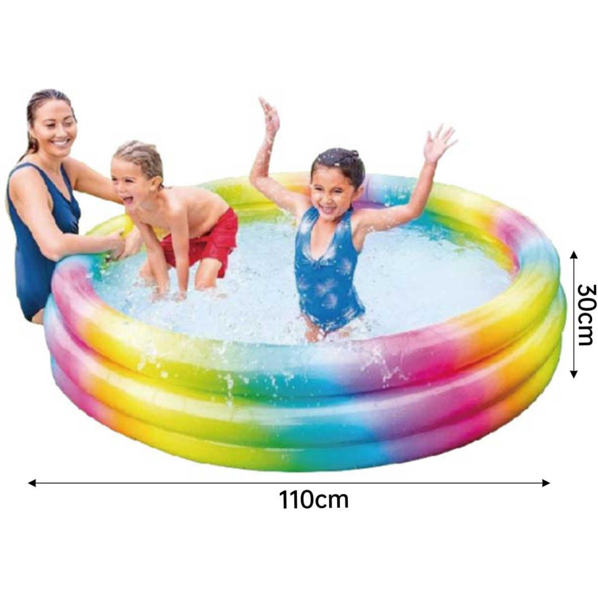 Piscina Inflable Redonda de 110 x 30 cm - Compacta y Divertida para Niños